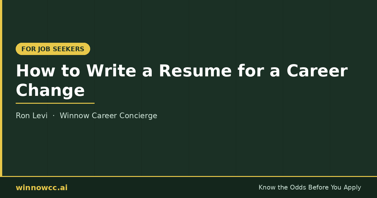 How to Write a Resume for a Career Change