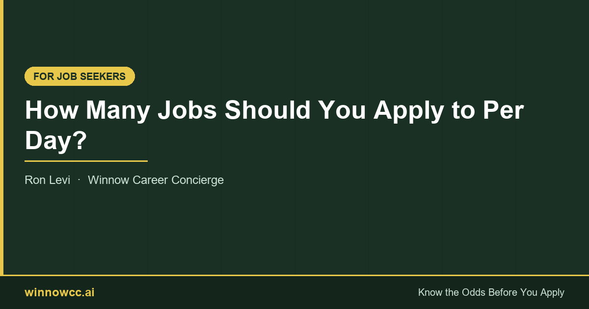 How Many Jobs Should You Apply to Per Day?
