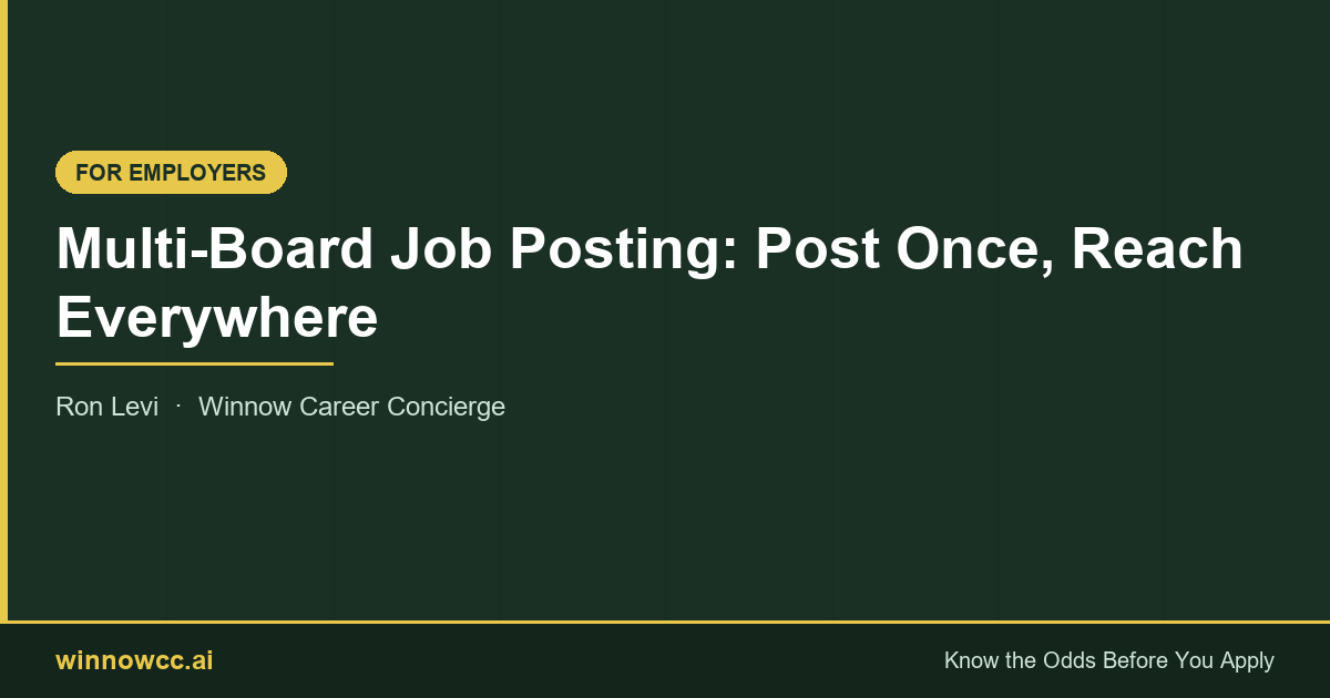 Multi-Board Job Posting: Post Once, Reach Everywhere