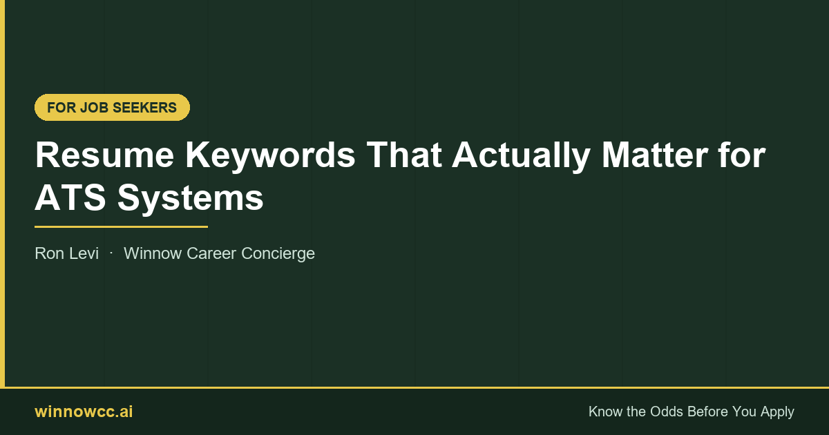 Resume Keywords That Actually Matter for ATS Systems