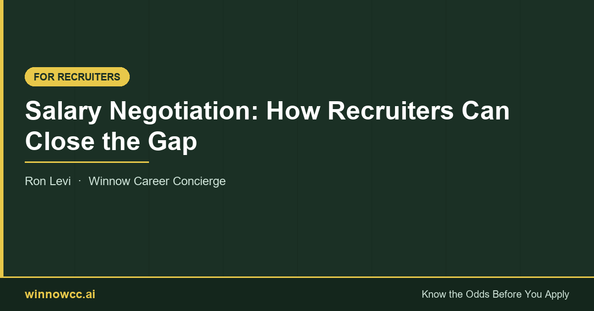Salary Negotiation: How Recruiters Can Close the Gap