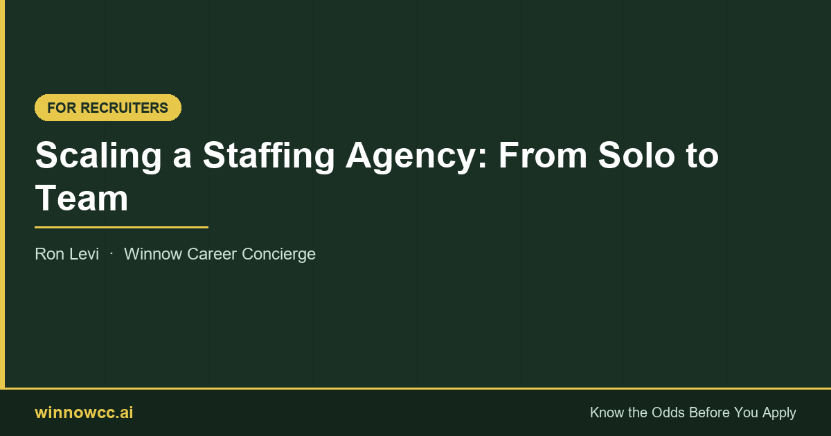 Scaling a Staffing Agency: From Solo to Team